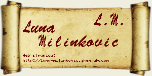 Luna Milinković vizit kartica